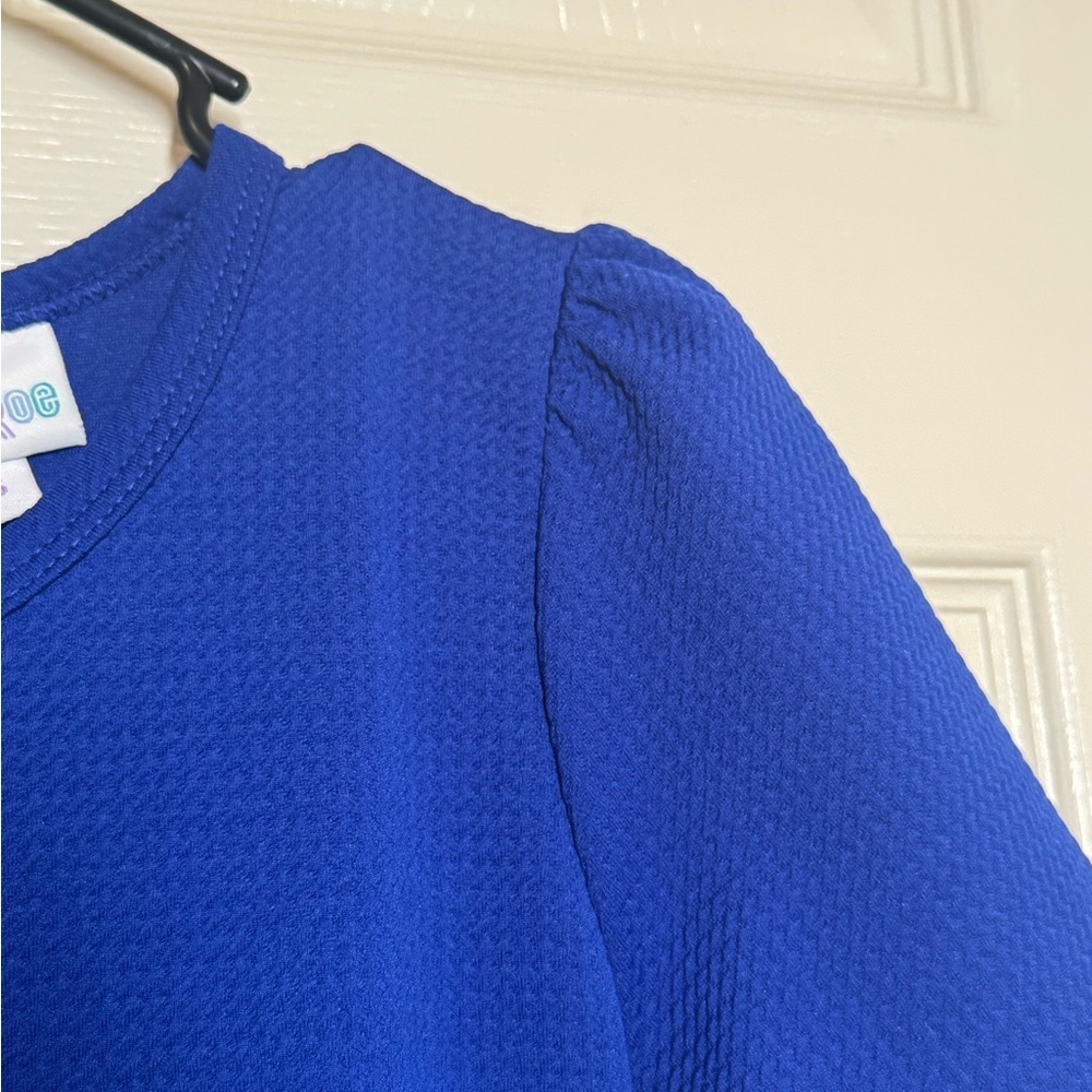 LuLaRoe Vibrant Blue and Red Mini Dress - Picture 4 of 8